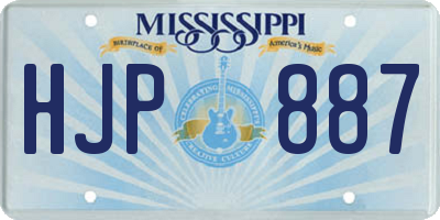 MS license plate HJP887