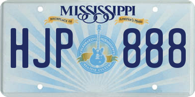 MS license plate HJP888
