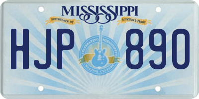 MS license plate HJP890