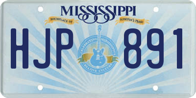MS license plate HJP891