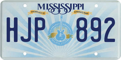 MS license plate HJP892