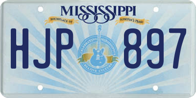 MS license plate HJP897