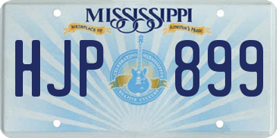 MS license plate HJP899