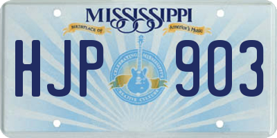 MS license plate HJP903