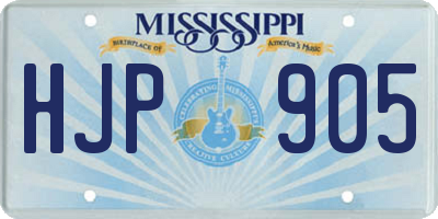 MS license plate HJP905