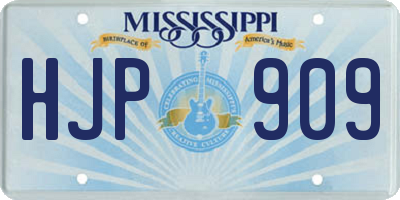 MS license plate HJP909