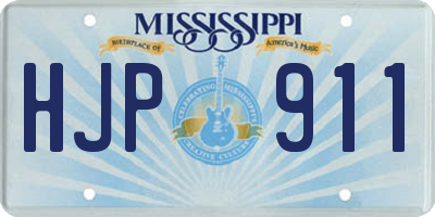 MS license plate HJP911