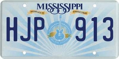 MS license plate HJP913