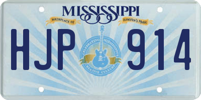 MS license plate HJP914