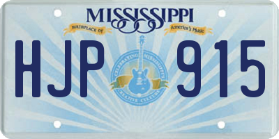 MS license plate HJP915