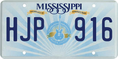MS license plate HJP916