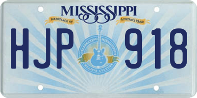 MS license plate HJP918