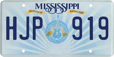 MS license plate HJP919