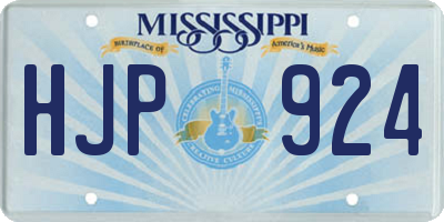 MS license plate HJP924