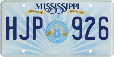 MS license plate HJP926
