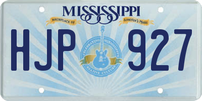MS license plate HJP927