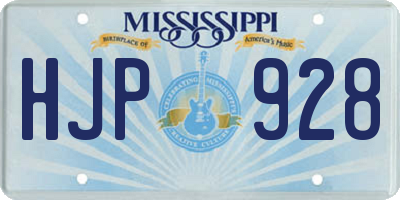MS license plate HJP928