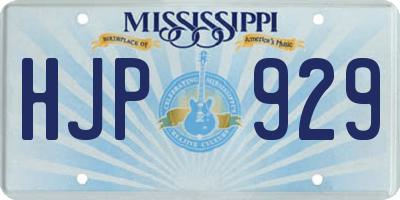 MS license plate HJP929