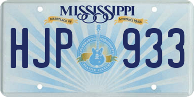 MS license plate HJP933