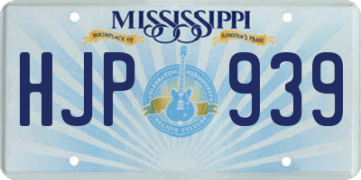 MS license plate HJP939