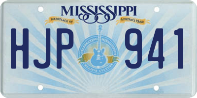 MS license plate HJP941