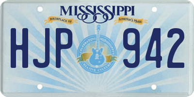 MS license plate HJP942