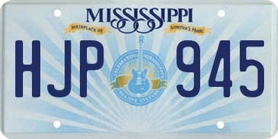 MS license plate HJP945