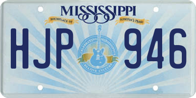 MS license plate HJP946