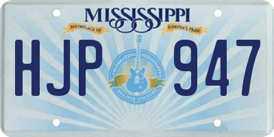 MS license plate HJP947