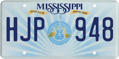 MS license plate HJP948