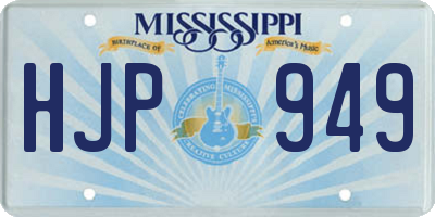 MS license plate HJP949