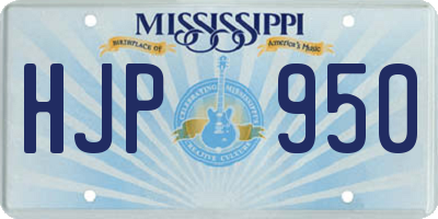 MS license plate HJP950