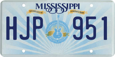 MS license plate HJP951