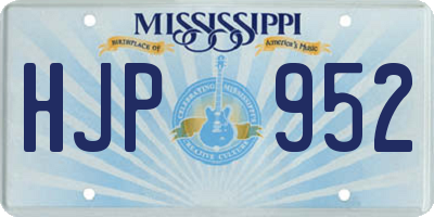 MS license plate HJP952
