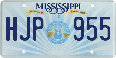 MS license plate HJP955