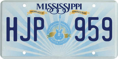 MS license plate HJP959