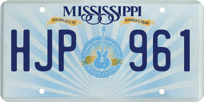 MS license plate HJP961