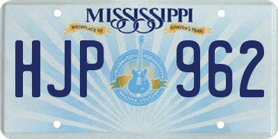 MS license plate HJP962