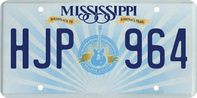 MS license plate HJP964