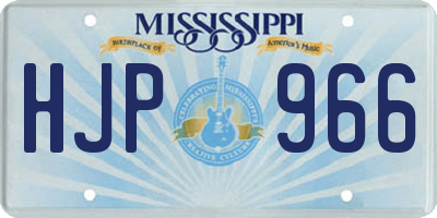 MS license plate HJP966
