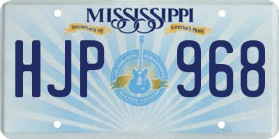 MS license plate HJP968