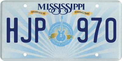 MS license plate HJP970
