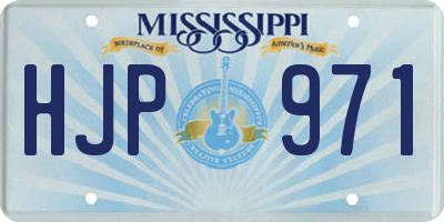 MS license plate HJP971
