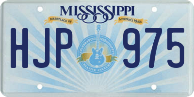 MS license plate HJP975