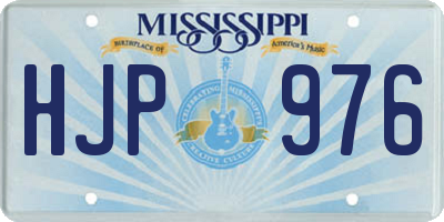 MS license plate HJP976
