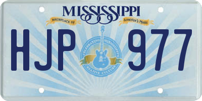 MS license plate HJP977