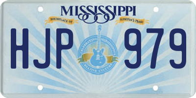 MS license plate HJP979