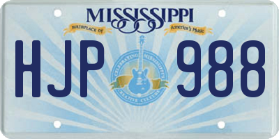 MS license plate HJP988