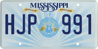MS license plate HJP991