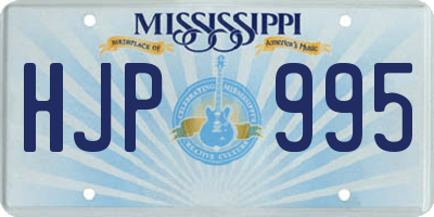 MS license plate HJP995